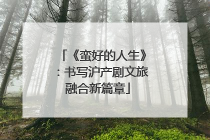 《蛮好的人生》：书写沪产剧文旅融合新篇章