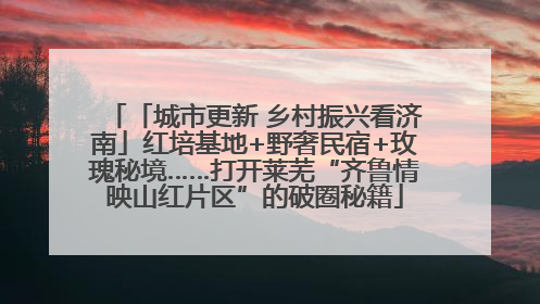 「城市更新 乡村振兴看济南」红培基地+野奢民宿+玫瑰秘境……打开莱芜“齐鲁情映山红片区”的破圈秘籍