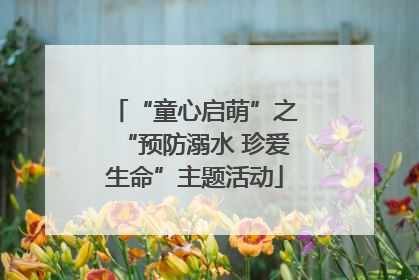 “童心启萌”之“预防溺水 珍爱生命”主题活动