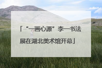 “一画心源”李一书法展在湖北美术馆开幕