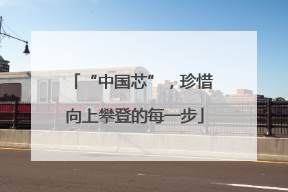 “中国芯”，珍惜向上攀登的每一步