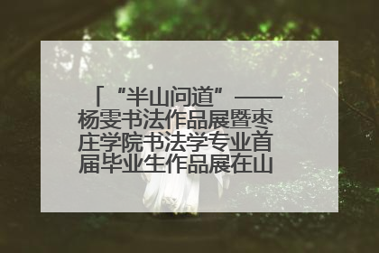 “半山问道”——杨雯书法作品展暨枣庄学院书法学专业首届毕业生作品展在山东省文化馆开幕