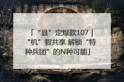 “县”定爆款107｜“机”智共享 解锁“特种兵团”的N种可能