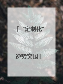 “定制化” 逆势突围