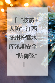 “技防+人防”江西抚州拧紧水库汛期安全“防御弦”