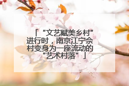 “文艺赋美乡村”进行时，南京江宁佘村变身为一座流动的“艺术村落”