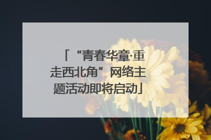 “青春华章·重走西北角”网络主题活动即将启动