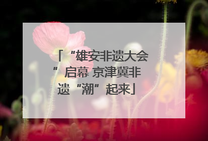 “雄安非遗大会”启幕 京津冀非遗“潮”起来
