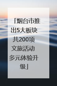烟台市推出5大板块共200项文旅活动 多元体验升级
