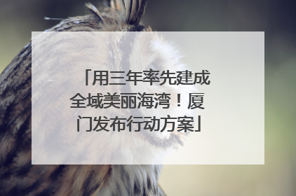 用三年率先建成全域美丽海湾！厦门发布行动方案