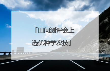 田间测评会上选优种学农技