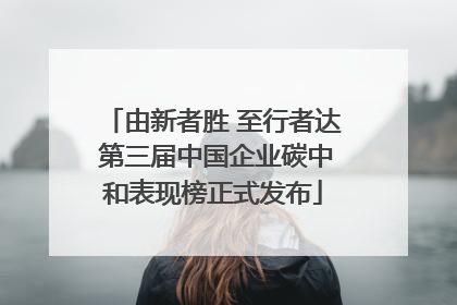 由新者胜 至行者达 第三届中国企业碳中和表现榜正式发布