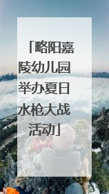 略阳嘉陵幼儿园举办夏日水枪大战活动