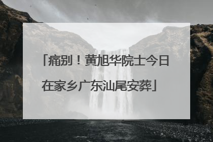 痛别！黄旭华院士今日在家乡广东汕尾安葬