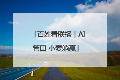 百姓看联播｜AI管田 小麦躺赢