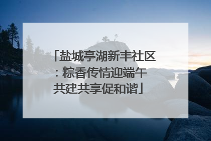 盐城亭湖新丰社区：粽香传情迎端午 共建共享促和谐