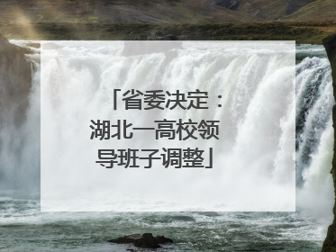 省委决定：湖北一高校领导班子调整