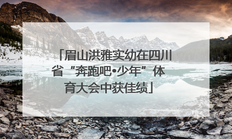 眉山洪雅实幼在四川省“奔跑吧•少年”体育大会中获佳绩