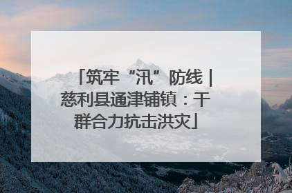 筑牢“汛”防线｜慈利县通津铺镇：干群合力抗击洪灾