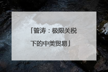管涛：极限关税下的中美贸易