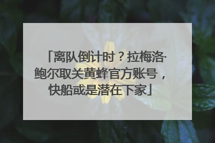 离队倒计时？拉梅洛·鲍尔取关黄蜂官方账号，快船或是潜在下家