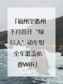 福州至衢州下月首开“绿巨人”动车组 全车覆盖免费WiFi