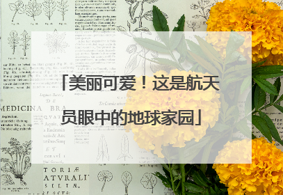 美丽可爱！这是航天员眼中的地球家园
