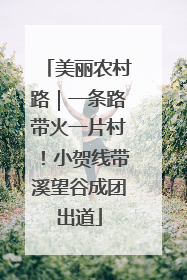 美丽农村路｜一条路带火一片村！小贺线带溪望谷成团出道