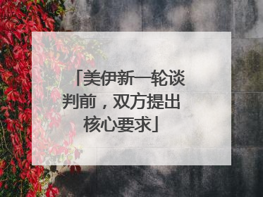 美伊新一轮谈判前，双方提出核心要求
