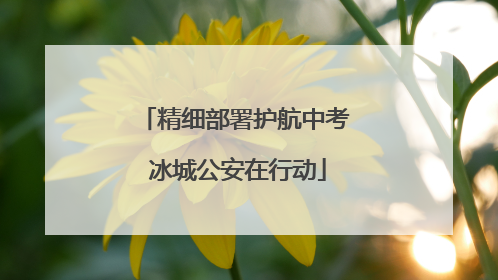 精细部署护航中考 冰城公安在行动