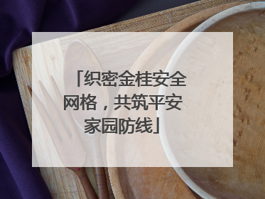 织密金桂安全网格，共筑平安家园防线