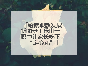 绘就职教发展新图景！乐山一职中让家长吃下“定心丸”