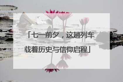 七一前夕，这趟列车载着历史与信仰启程