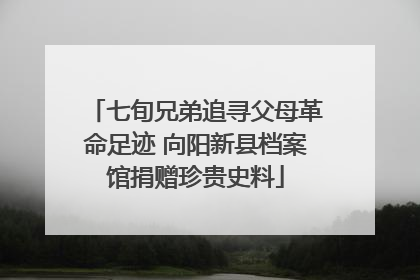 七旬兄弟追寻父母革命足迹 向阳新县档案馆捐赠珍贵史料