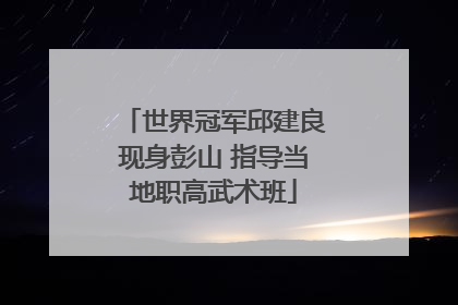 世界冠军邱建良现身彭山 指导当地职高武术班