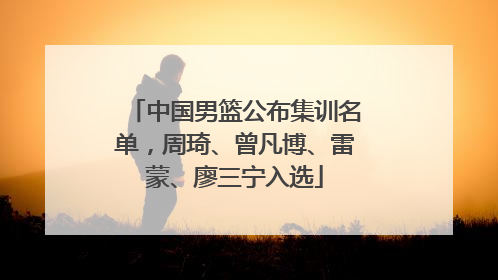 中国男篮公布集训名单，周琦、曾凡博、雷蒙、廖三宁入选
