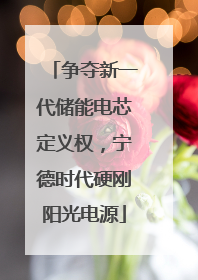 争夺新一代储能电芯定义权，宁德时代硬刚阳光电源