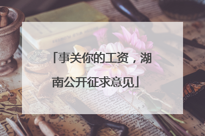 事关你的工资，湖南公开征求意见