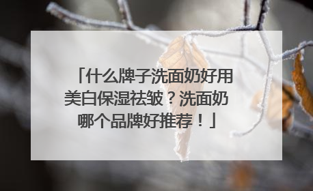 什么牌子洗面奶好用美白保湿祛皱？洗面奶哪个品牌好推荐！