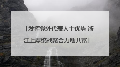 发挥党外代表人士优势 浙江上虞统战聚合力助共富