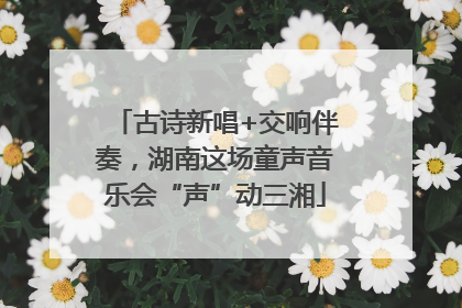 古诗新唱+交响伴奏，湖南这场童声音乐会“声”动三湘