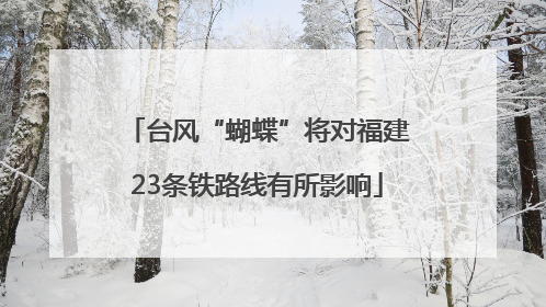 台风“蝴蝶”将对福建23条铁路线有所影响