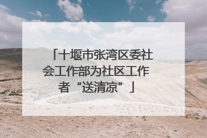 十堰市张湾区委社会工作部为社区工作者“送清凉”