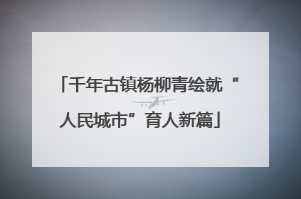 千年古镇杨柳青绘就“人民城市”育人新篇