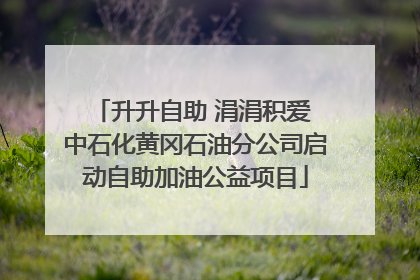 升升自助 涓涓积爱 中石化黄冈石油分公司启动自助加油公益项目