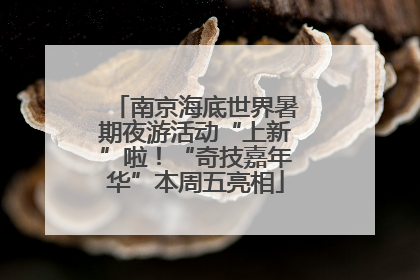 南京海底世界暑期夜游活动“上新”啦！“奇技嘉年华”本周五亮相