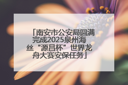 南安市公安局圆满完成2025泉州海丝“源昌杯”世界龙舟大赛安保任务