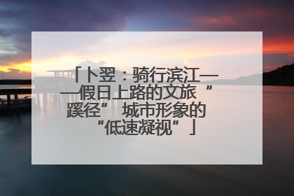 卜翌：骑行滨江——假日上路的文旅“蹊径” 城市形象的“低速凝视”