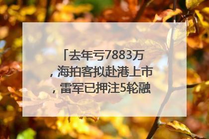 去年亏7883万，海拍客拟赴港上市，雷军已押注5轮融资｜IPO直通车