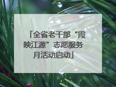 全省老干部“霞映江源”志愿服务月活动启动